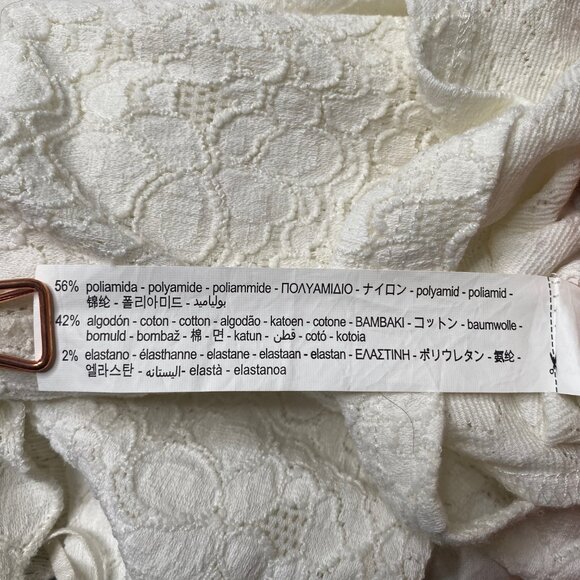 Zara Women's White Lace Crop Top, size Small - Picture 7 of 7